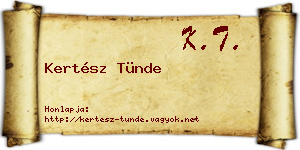 Kertész Tünde névjegykártya